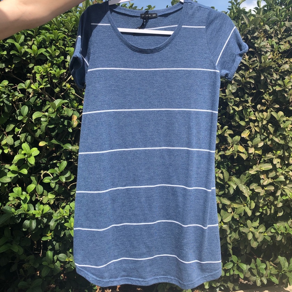 COTTON ON Striped Blue T-shirt Dress